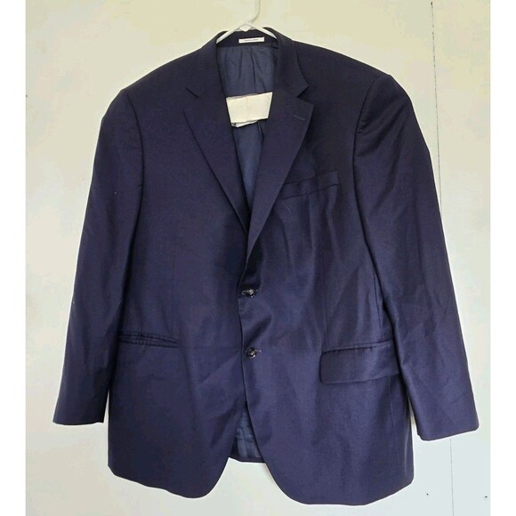 Peter Millar Blazer Mens 44R 100% Wool Navy Blue 2 Button Jacket Business Office - Picture 1 of 10